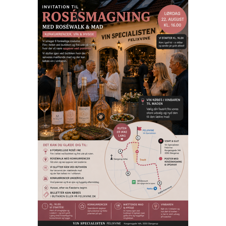Ros�smagning med Ros�walk &amp; Mad l�rdag d. 22. august kl. 16 