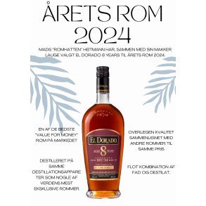 El Dorado Rum 8YO rets Rom 2024 Fragtfri