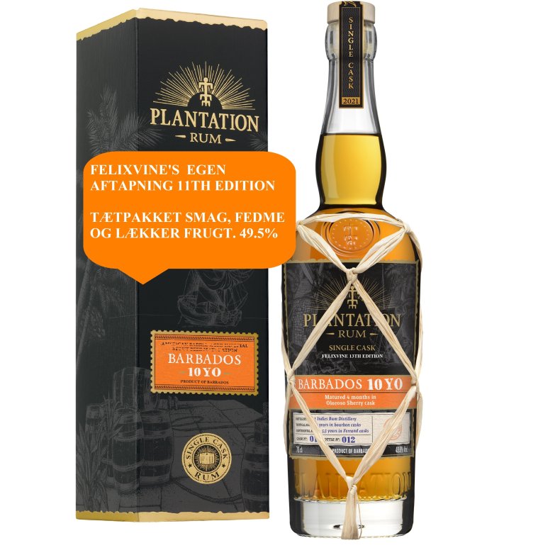 Plantation Barbados 10Y 49,5% Felixvine 11th edition Oloroso cask