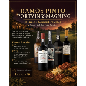 PORTVINSSMAGNING MED RAMOS PINTO  Fredag 27. november kl. 18.30 i V�rebro Golfklub � Caf� Damsten