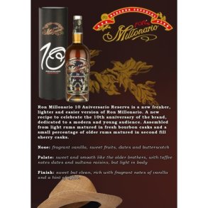 RON MILLONARIO 10 ANIVERSARIO RESERVA RUM
