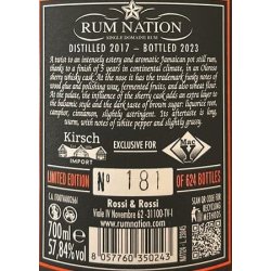 RUM NATION - JAMAICA 5Y CASK STRENGTH - OLOROSO SHERRY CASK  57.84%