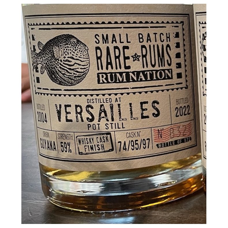 RUM NATION RARE RUMS - VERSAILLES 2004-22 WHISKY FINISH 59%