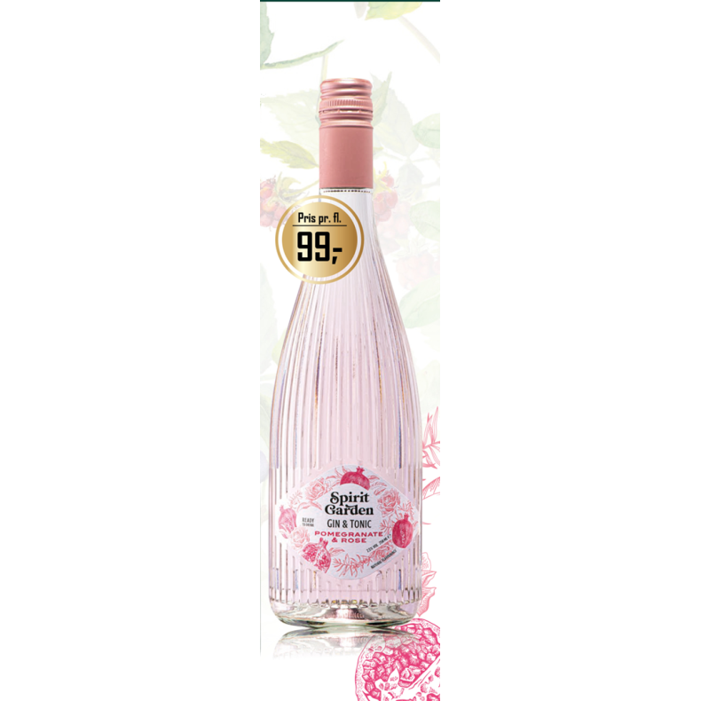 SPIRIT GARDEN GIN &amp; TONIC POMEGRANATE 7,3%&amp; ROSE 7