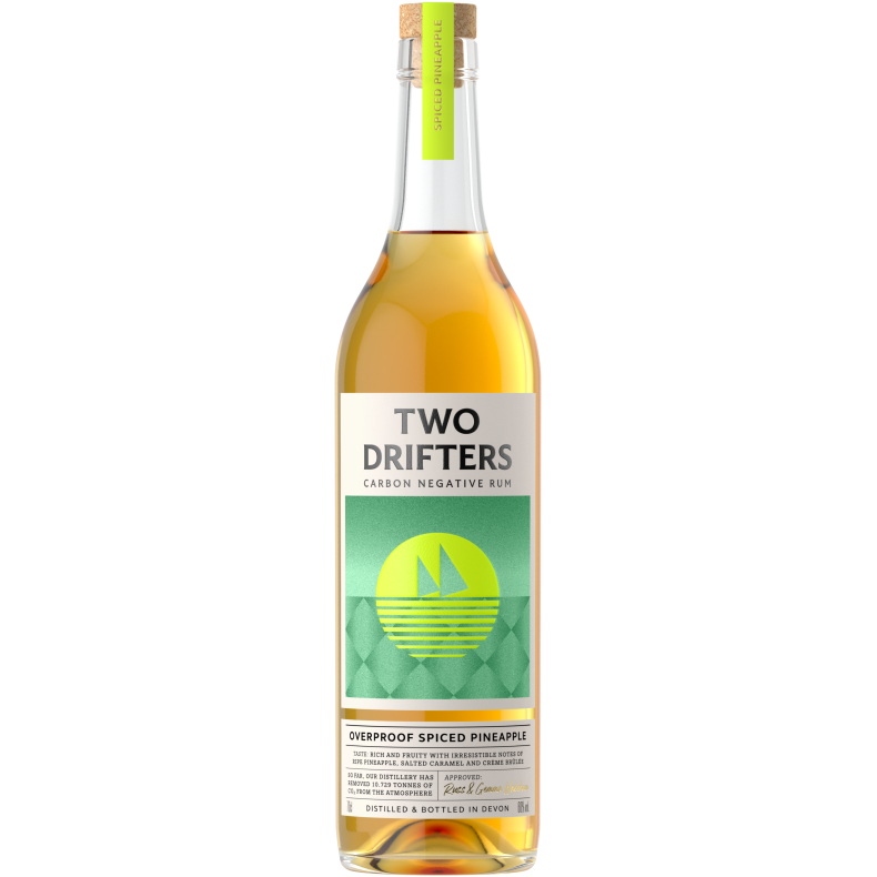 TWO DRIFTERS OVERPROOF SPICED PINEAPPLE RUM 60%